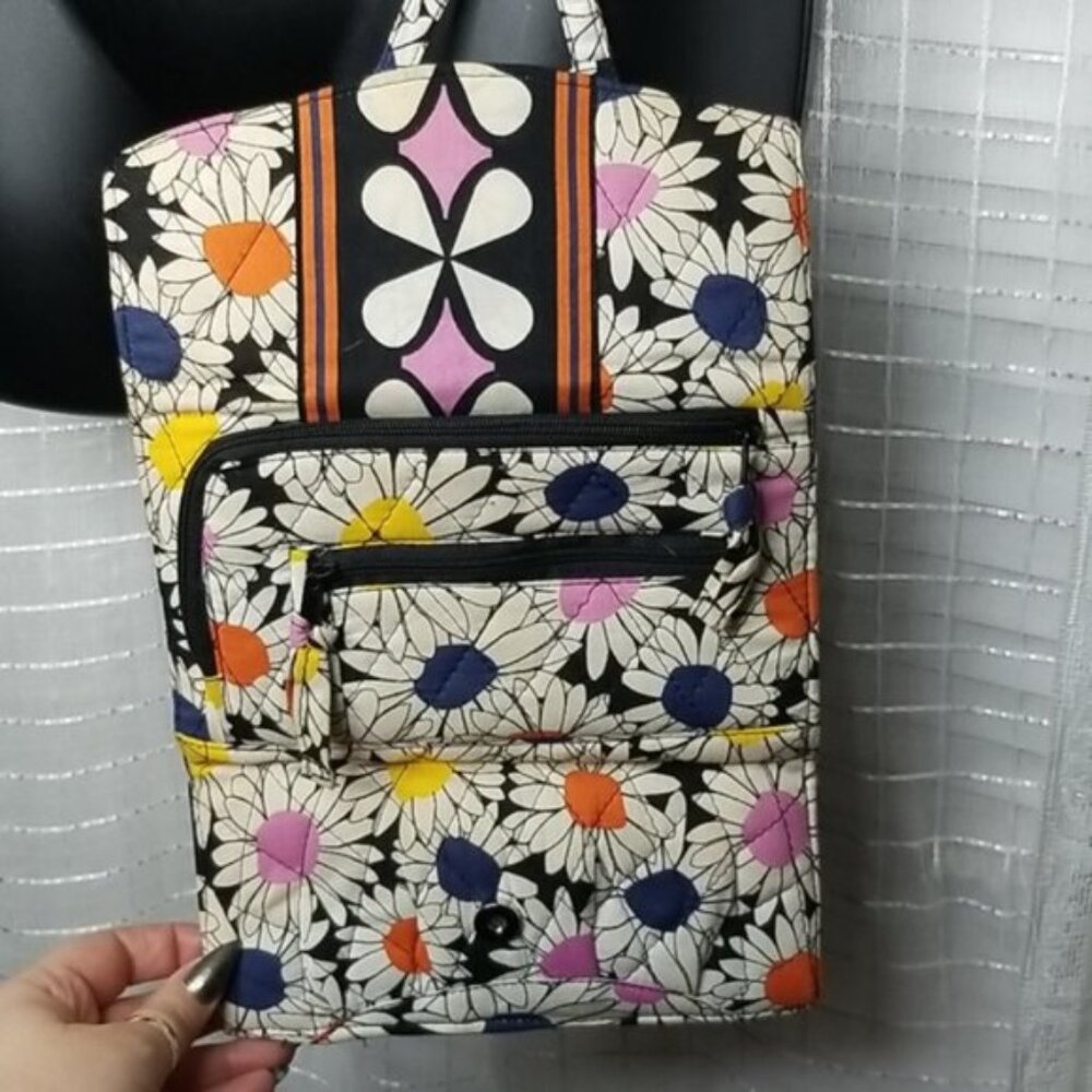Groovy Hippy White Daisy Print Cross Body Purse Or Wallet